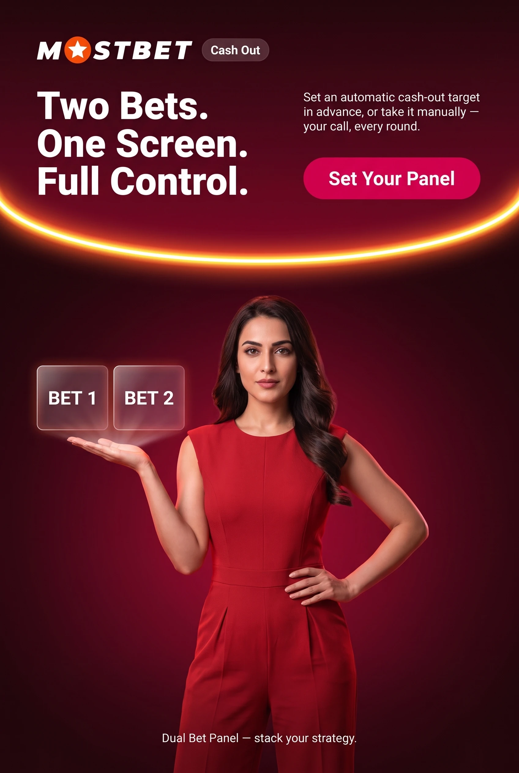 Auto cash out and the dual bet panel in Mostbet Aviator