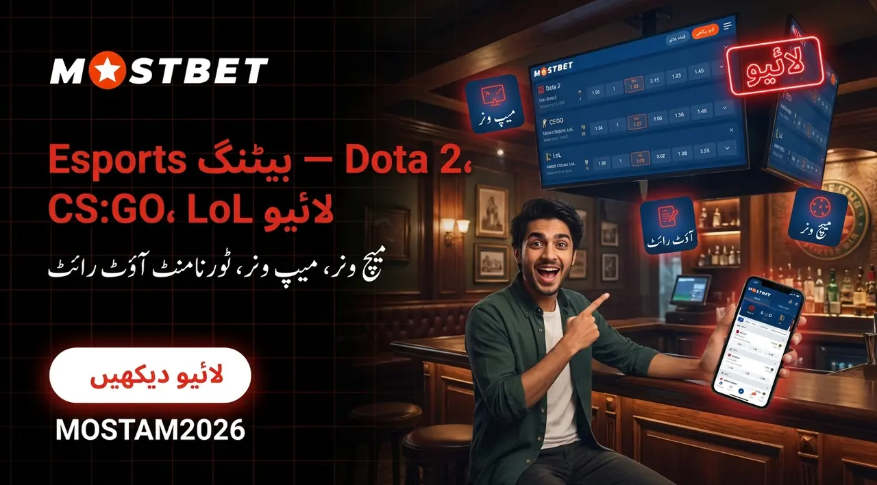 Esports betting markets on Mostbet